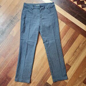 Lee Gray/Black Relaxed Fit Mid Rise Straight Leg Wrinkle Free Pants Size 8